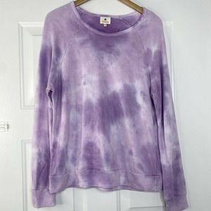 NEW Sundry Tie Dye Crew Neck Sweatshirt Purple Size 2, M